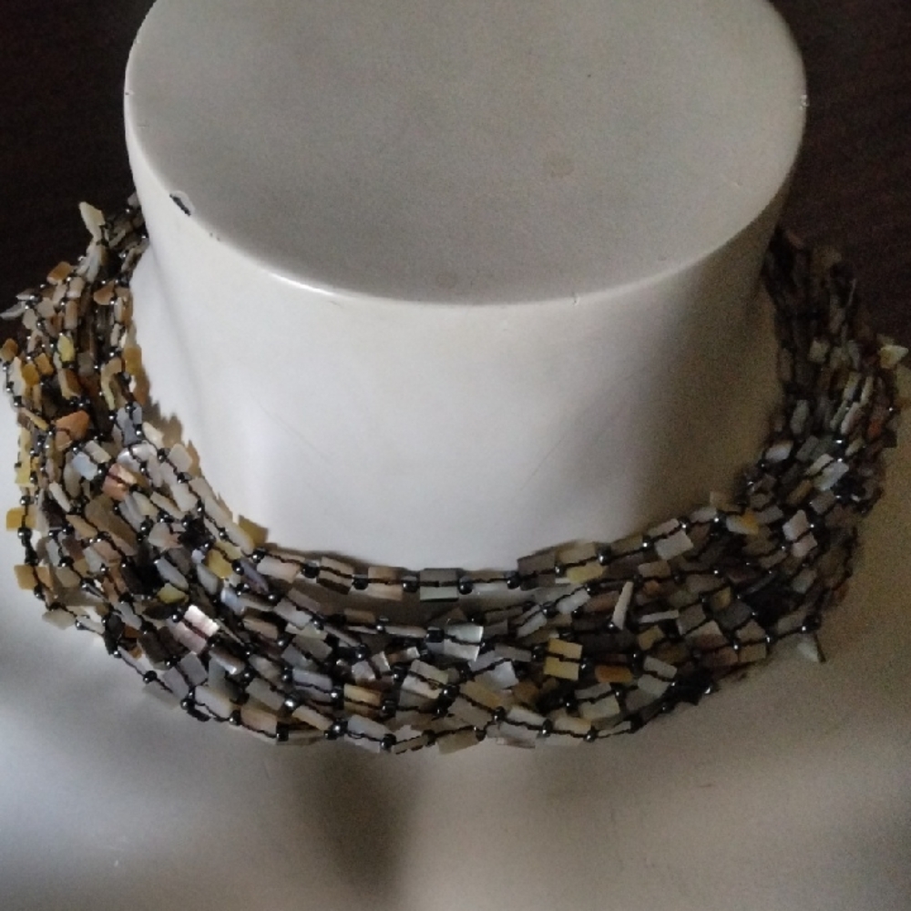 Elegant Multi-Strand Beaded Necklace